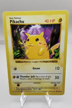 Pikachu 58/102 Shadowless RED CHEEKS NM Base Set Vintage Pokemon Card WOTC 1999 - Image 2