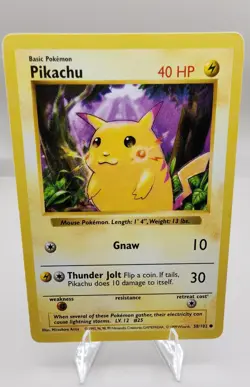 Pikachu 58/102 Shadowless RED CHEEKS NM Base Set Vintage Pokemon Card WOTC 1999 - Image 5