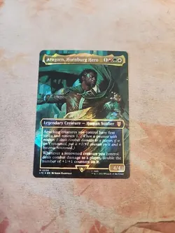 Aragorn, Hornburg Hero Borderless Surge Foil Commander The Lord Of The Rings MTG - Image 1