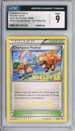 Pokemon Graded: Champions Festival #BW95 Black Star Promo World Championships 20 - Image 1