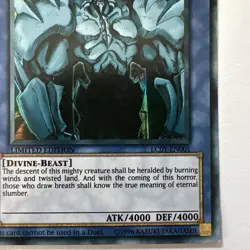 Obelisk the Tormentor LC01-EN001 Yu-Gi-Oh Legendary Collection 1 Limited Edition - Image 4