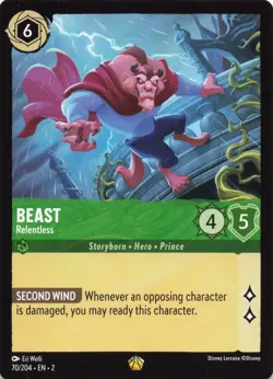 2023 Disney Lorcana Rise of the Floodborn Beast #70 Rare - Image 1