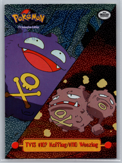 Pokemon Card - Koffing & Weezing Topps TV Animation TV13 #109 Sandpaper Foil - Image 1