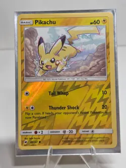 Pokemon Card Pikachu Burning Shadows Reverse Holo 40/147 Near Mint - Image 1