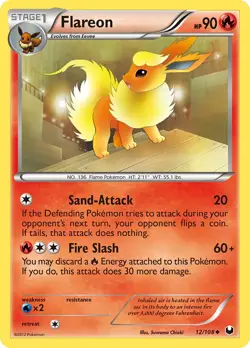 Flareon 12/108 Dark Explorers Pokemon Card NM - Image 1