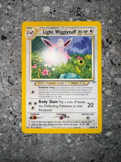 Pokemon TCG Cards Light Wigglytuff 54/105 Neo Destiny EXC - Image 3