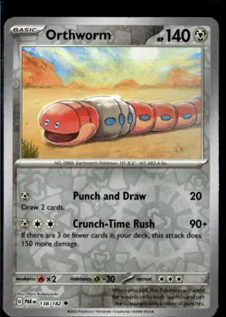 Pokemon Orthworm 138/182 Paradox Rift Reverse Holo Uncommon 4 Card Lot - Image 1