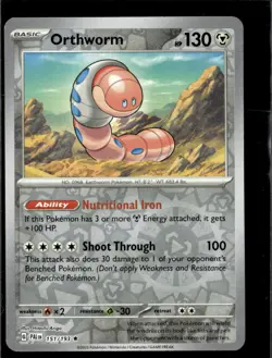 Pokemon Orthworm 151/193 Paldea Evolved Reverse Holo Rare 5 Card Lot LP - Image 1