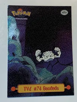 1999 Topps Pokemon #TV6 Geodude #74 (A) Silver Foil (Sandpaper 2nd Print) - Image 1