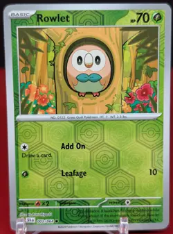 Rowlet Reverse Holo - 003/064 - Shrouded Fable Pokemon 2024 - Image 1