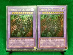 Yugioh! - Destiny End Dragoon LODT-EN042 - 1st Ed Ultimate Rare x2 - Error+Orig! - Image 2