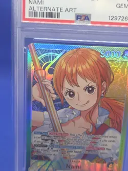 One Piece A Fist of Divine Speed Nami OP11-041 Alternate Alt Art Leader PSA 10 - Image 3