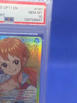 One Piece A Fist of Divine Speed Nami OP11-041 Alternate Alt Art Leader PSA 10 - Image 4