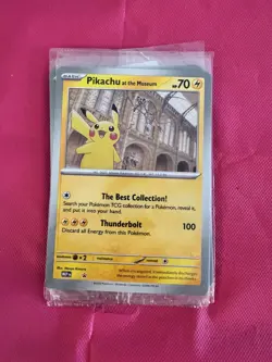 Pikachu At The Museum - Jumbo Black Star Promo Card Brand New Factory Sealed - Image 1