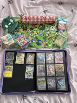 Pokemon binder collection (250+ cards) + pokemon center merchandise (READ DESC) - Image 1