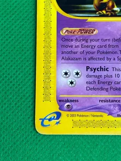 ALAKAZAM 2/144 -- NON HOLO -- SKYRIDGE -- RARE -- POKEMON TCG CARD -- NM - Image 3