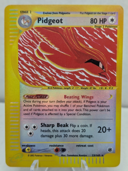 Pokemon Pidgeot TCG Reverse Holo Rare Card 23/165 Expedition Base Set MP - Image 1