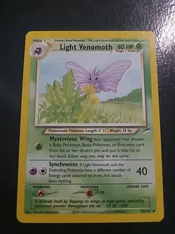 Light Venomoth - 53/105 - Neo Destiny - Uncommon Pokemon TCG WOTC Vintage LP - Image 1