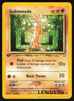 Sudowoodo - 77/111 - Common 1st Edition - Neo Genesis - Pokemon Card - MP - Image 1