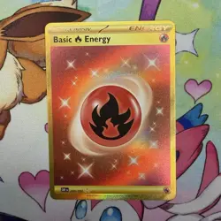 Pokemon TCG Basic Fire Energy Full Art Secret Rare Holo 230/197 SV03 Card - Image 1