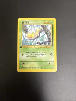 Hornliu Weedle 069/102 Base Set German 1st Edition Pokemon Card LP - Image 1