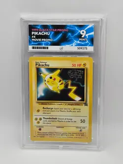 ACE 9 Pikachu 4 Black Star Promo Movie Promo Pokemon Card WOTC 1999 - Mint - Image 1
