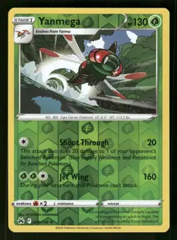 Yanmega 009/159 Rare,Reverse Holo Pokemon Crown Zenith - Image 1