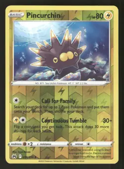 Pincurchin 056/159 Uncommon,Reverse Holo Pokemon Crown Zenith - Image 1