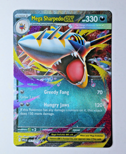 Mega Sharpedo ex 061/094 Double Rare Phantasmal Flames Pokemon NM - Image 1