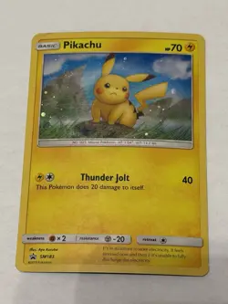 Pokemon SM Black Star Promo SM183 Pikachu Promo Holo - Image 1