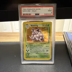 1999 Pokemon Base Set Nidoking Holo Rare #11/102 PSA 9 Mint - Image 1