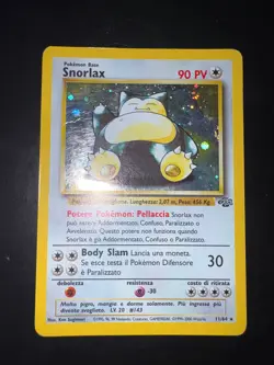Pokemon Snorlax 11/64 Jungle Rara Holo Unlimited Wizard ITA Carte Vintage - Image 1