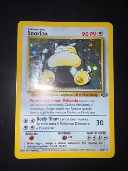 Pokemon Snorlax 11/64 Jungle Rara Holo Unlimited Wizard ITA Carte Vintage - Image 2