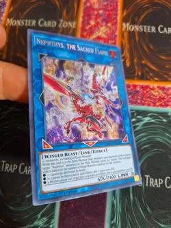 Yu-Gi-Oh! Nephthys, the Sacred Flame HISU-EN008 Secret Rare 1st Edition NM - Image 2
