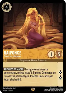 18/204 FR | Raiponce, Guerit les blessures | carte Disney Lorcana (2023) - Image 1