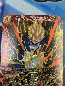 Vegeta Prideful Hero BT8-125 NHR Dragon Ball Super Malicious Machinations Card - Image 3