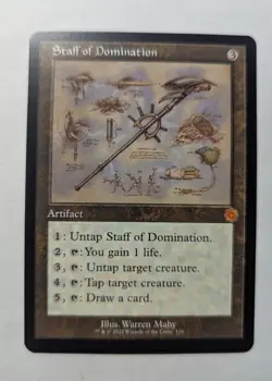 1x Staff Of Domination Schematic NM - BRO Magic MTG x1 - Image 1