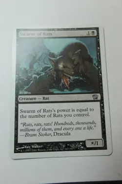 MTG Swarm of Rats x1- -Eighth Edition-Lightly Played - Image 1