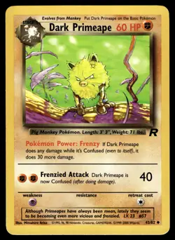 Dark Primeape 43/82 Team Rocket Pokemon - Image 1