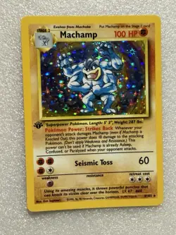 Pokemon TCG Machamp 8/102 Base Set 1st Edition Holo 1999 - Image 2