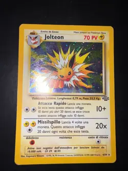 Carta Pokemon Jolteon 4/64 Jungle Rara Holo Unlimited Wizard ITA - Image 1