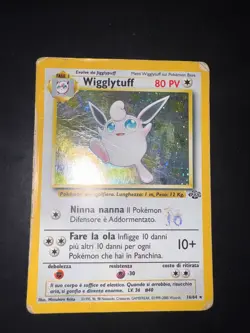 Pokemon Wigglytuff 16/64 Jungle Rara Holo Unlimited Wizards ITA Carte Vintage - Image 1