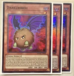 Yugioh! 3x Darkuriboh MZMU-EN050 Super Rare 1st Ed NM - Image 1