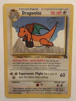 Pokemon TCG Dragonite Black Star Promo Card Pokemon: The First Movie - Near Mint - Image 1