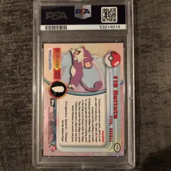 #19 Rattata Topps TV Animation Series 1 Black Logo Pokemon Card PSA 10 GEM MT - Image 3