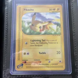 Pikachu - 124/165 - Common - Expedition - Pokemon Card - LP - Image 1
