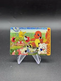 Charmander Picnic Holo Pokemon Vintage Pocket Monster Vending Prism Sticker 13 - Image 1