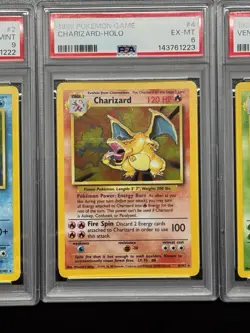 1999 Pokemon Game Base Set Unlimited Charizard PSA 6 #4/102 - Image 1