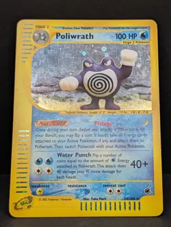 Poliwrath 024/165 Expedition Base Set Holo Rare Pokemon TCG Nintendo LP+ - Image 3
