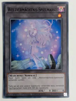 Weltvermachtnis-Spielmarke OP15-DE026 Super Rare Deutsch NM YUGIOH - Image 1